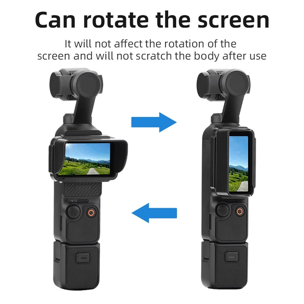 ZORBES® Sun Shade for DJI Osmo Pocket 3, Light Weight Screen Sunshade Hood Cover Anti-Glare Handheld Gimbal Camera Accessories ZORBES® Sun Shade for DJI Osmo Pocket 3, Light Weight Screen Sunshade Hood Cover Anti-Glare Handheld Gimbal Camera Accessories